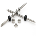 M16*90 Plain Stainless Steel 304 316Carbon Steel Zinc Plated Grade 4.8 Hanger Bolts with Dog Point and Flange Nuts